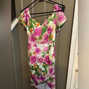 Fashion Nova Vibrant Floral Midi Dress